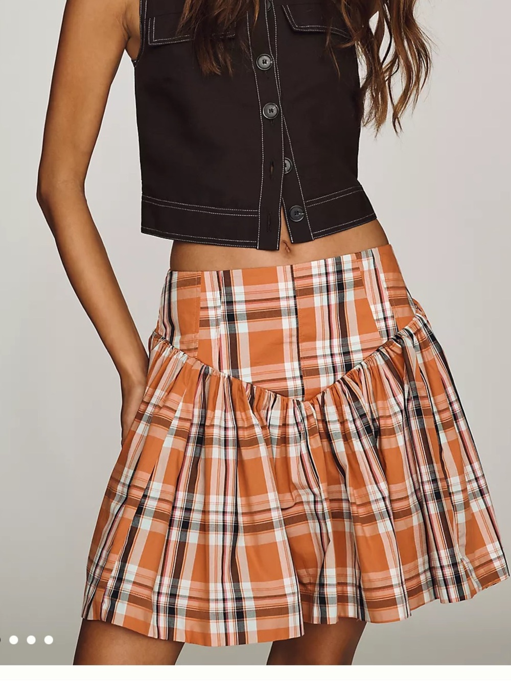 Maeve Jenny Plaid Mini Skirt - Pink Plaid